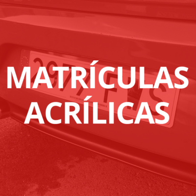 Matrículas Acrílicas